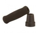 cane grip/tip blk..